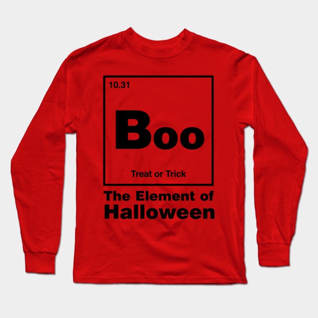 Funny Periodic Element Of Halloween Boo Long Sleeve T-Shirt by MintaApparel